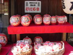 店先に並ぶ厄除けだるま