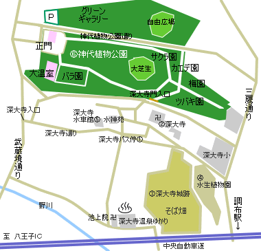 深大寺付近地図